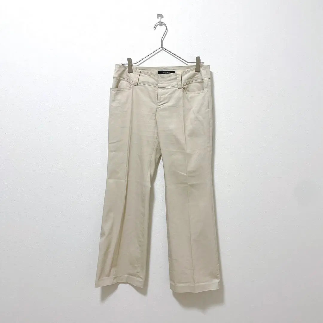 [CORREO DE VOZ] Pantalón casual beige, recto, hecho en Japón, L | 【CORREO DE VOZ】ベージュ カジュアルパンツ ストレート 日本製 L