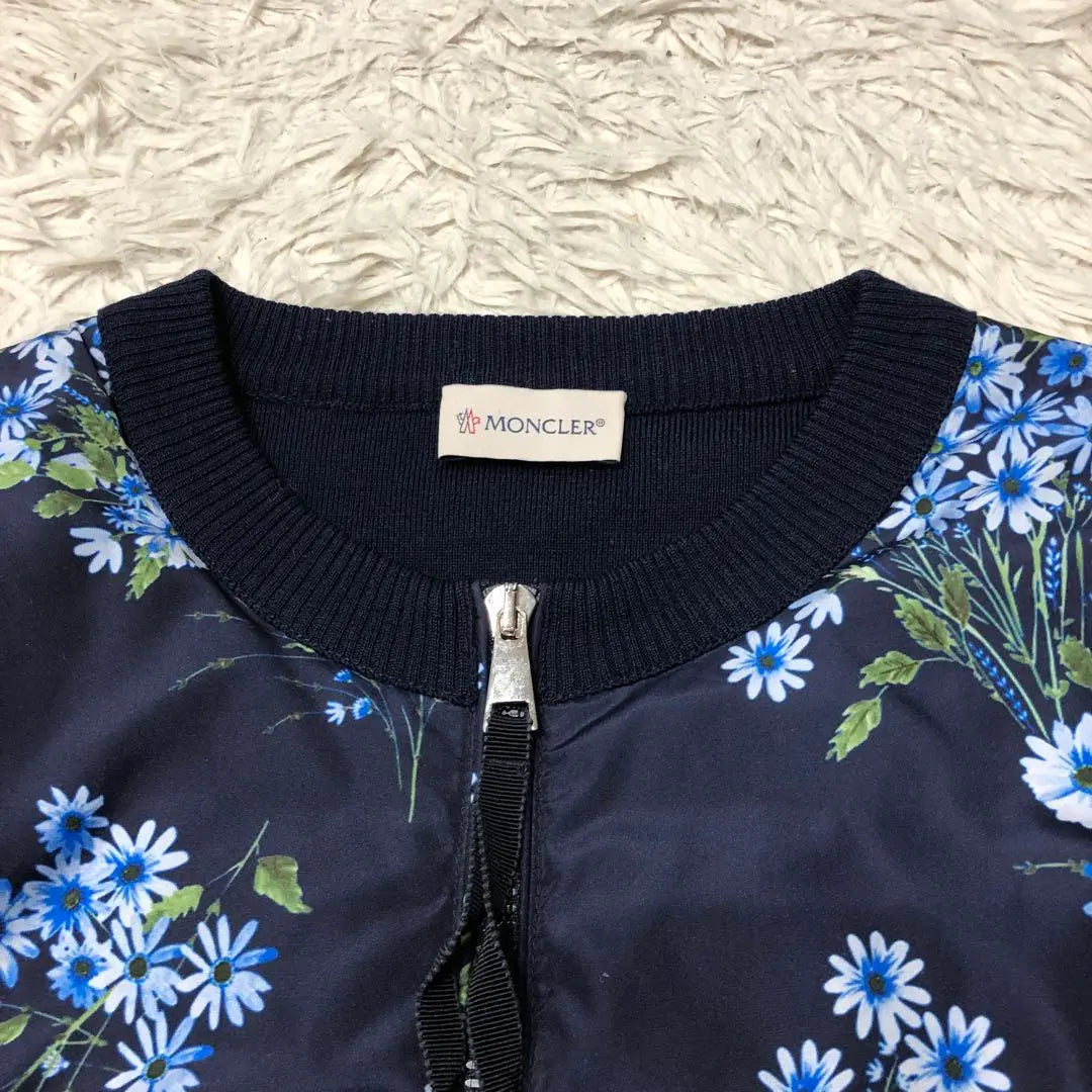 Beautiful condition ✨Moncler Hybrid Down Floral Knit Cardigan S