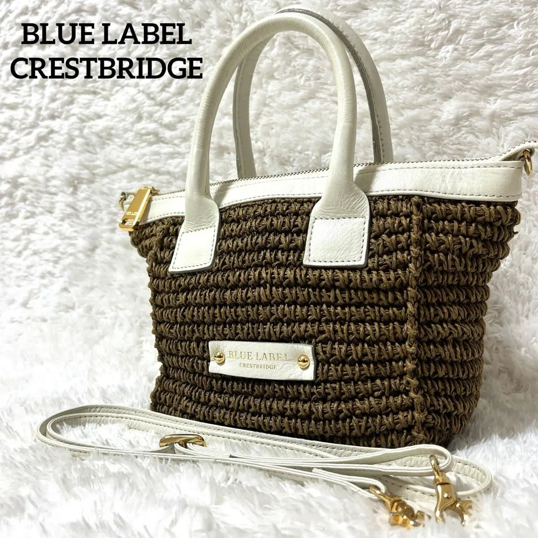 [Super beautiful condition!! ︎】BLUE LABEL CRESTBRIDGE basket bag 2way