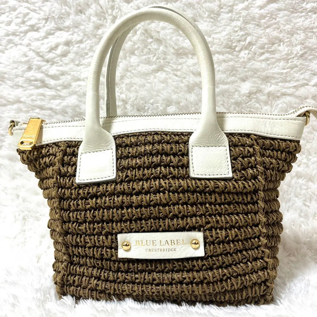 [Super beautiful condition!! ︎】BLUE LABEL CRESTBRIDGE basket bag 2way