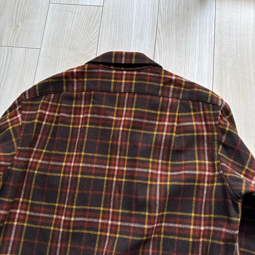 Super Rare 60's Pendleton PENDLETON Open Collar Wool Open Collar