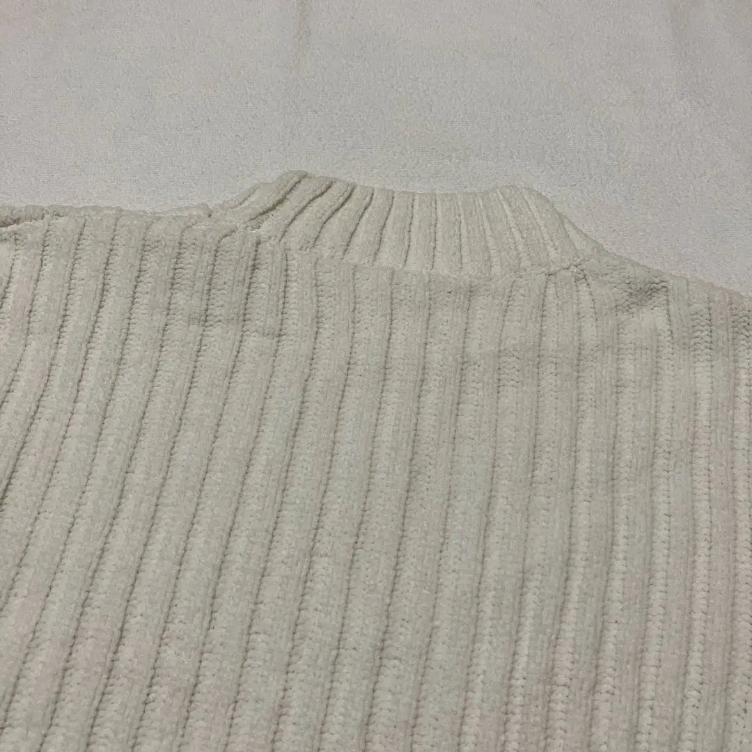 Kobe Lettuce Women's Long Sleeve Knit Sweater Free Size Off White White | 神戸レタス　レディース　長袖ニット　セーター　フリーサイズ　オフホワイト　白