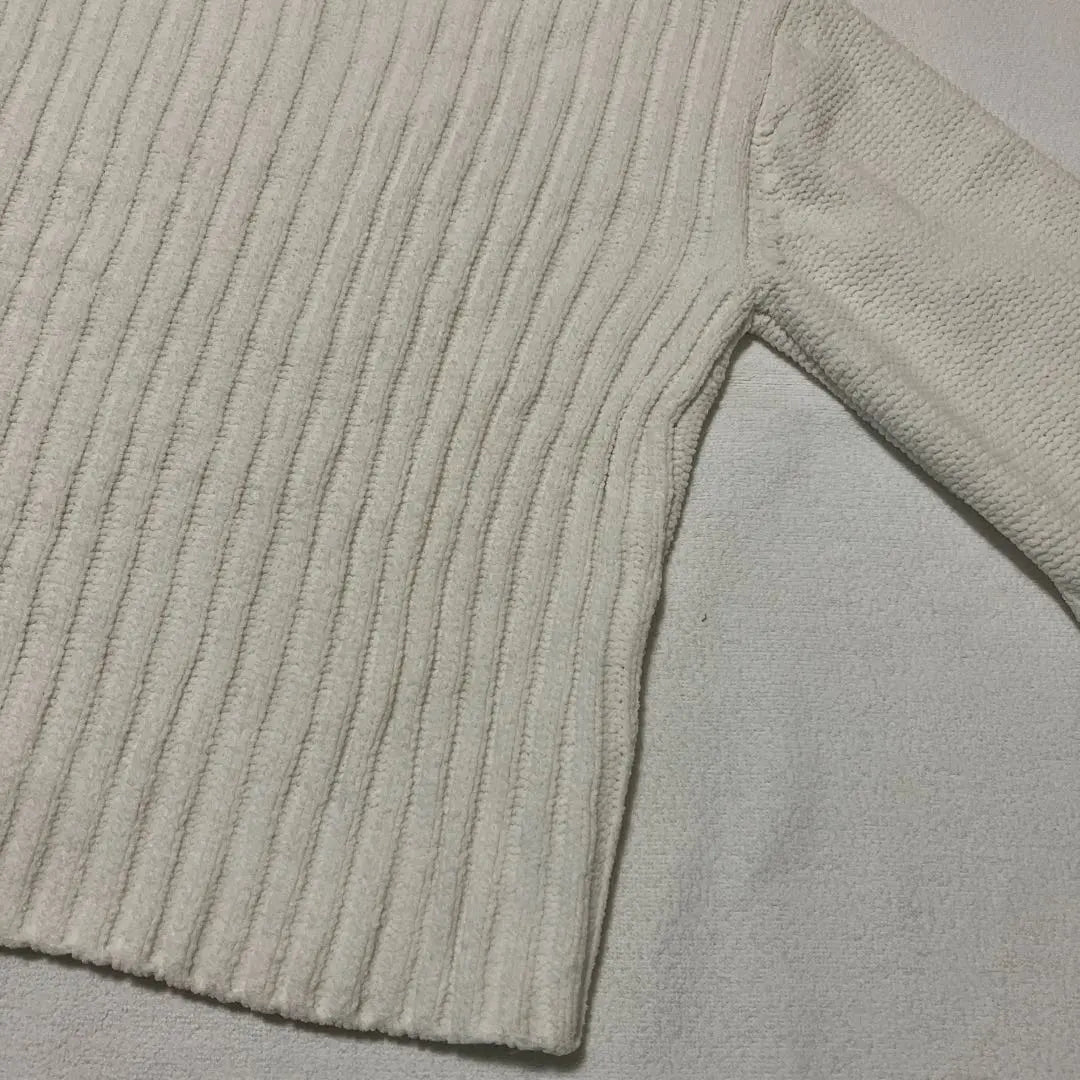 Kobe Lettuce Women's Long Sleeve Knit Sweater Free Size Off White White | 神戸レタス　レディース　長袖ニット　セーター　フリーサイズ　オフホワイト　白