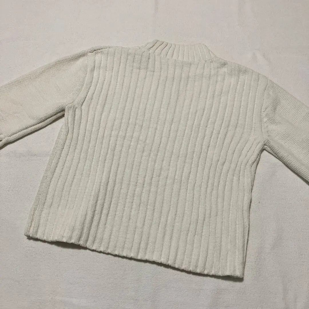 Kobe Lettuce Women's Long Sleeve Knit Sweater Free Size Off White White | 神戸レタス　レディース　長袖ニット　セーター　フリーサイズ　オフホワイト　白