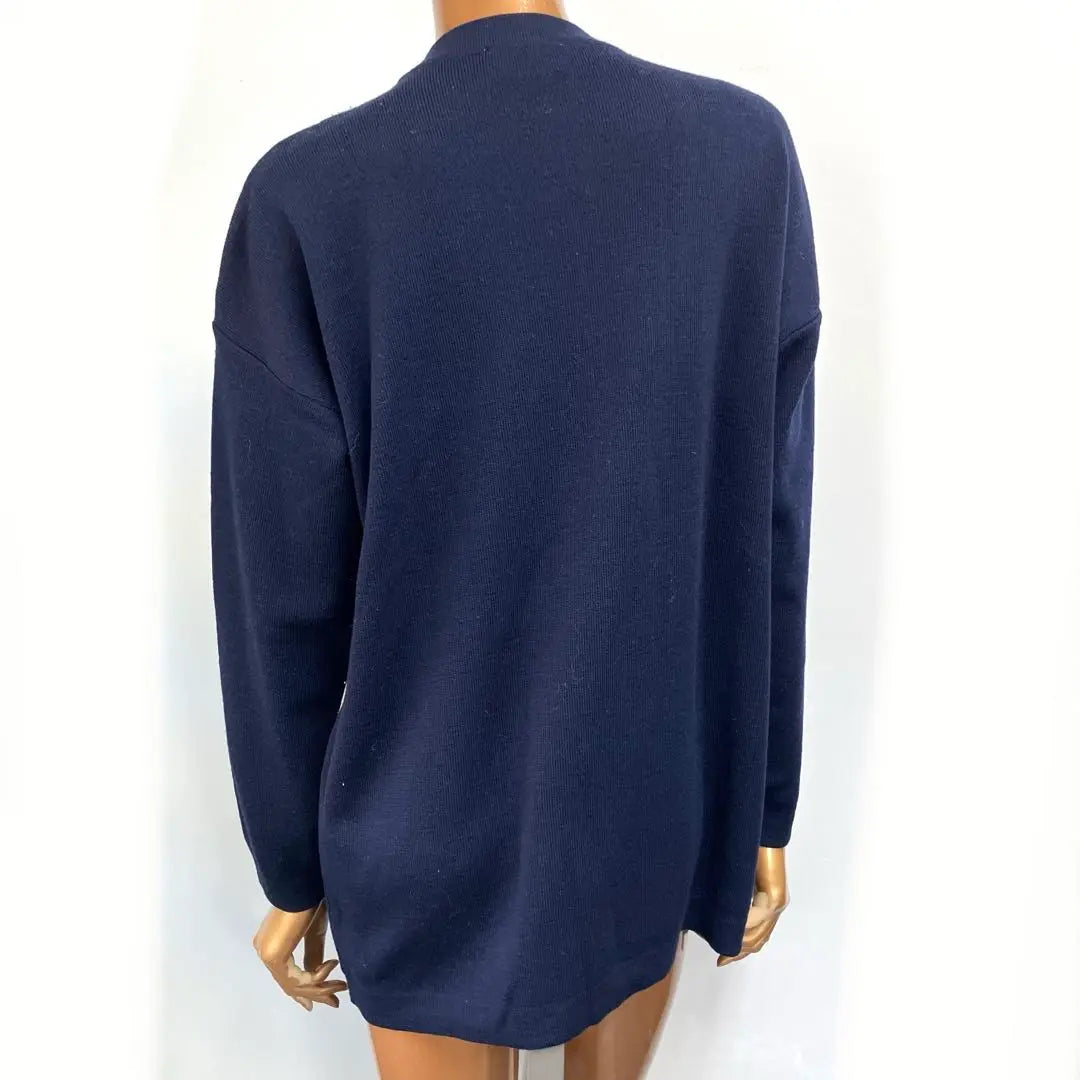 Very popular☆FENDI☆Fendi☆Knit☆Pullover☆Logo☆Zucca☆Wool☆Navy!