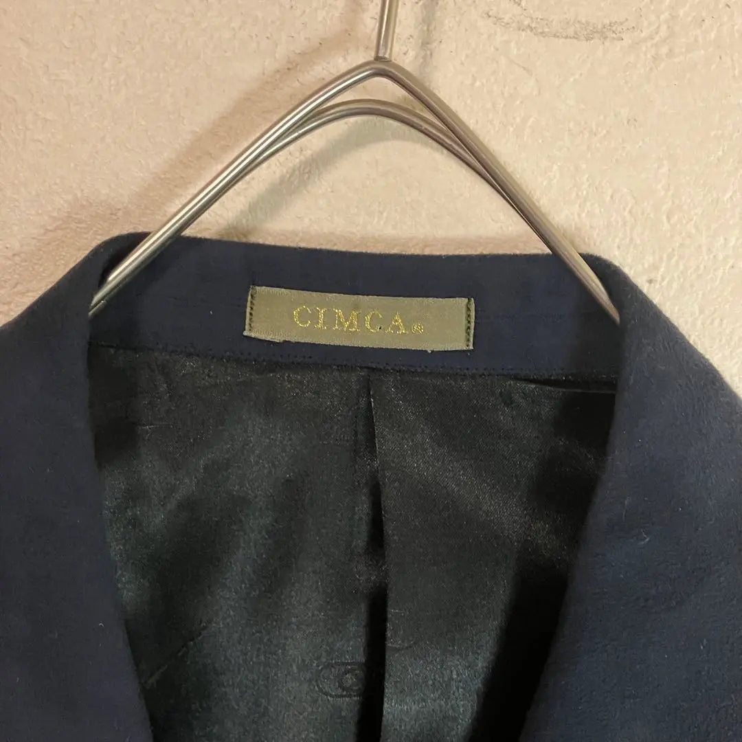 [Tailored jacket] Velvet style, similar color embroidery, navy, used, used clothing