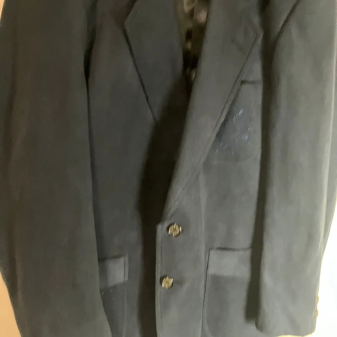 [Tailored jacket] Velvet style, similar color embroidery, navy, used, used clothing