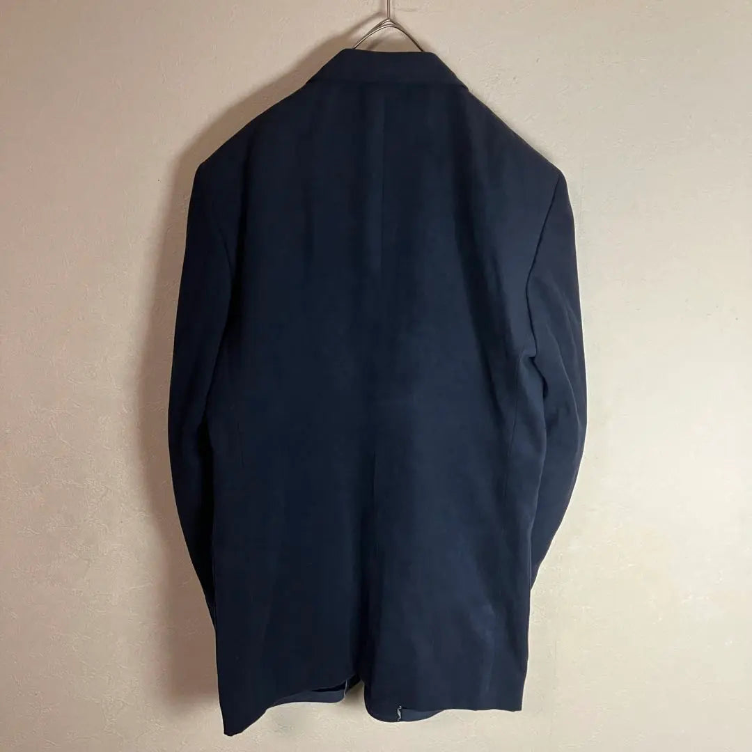 [Tailored jacket] Velvet style, similar color embroidery, navy, used, used clothing