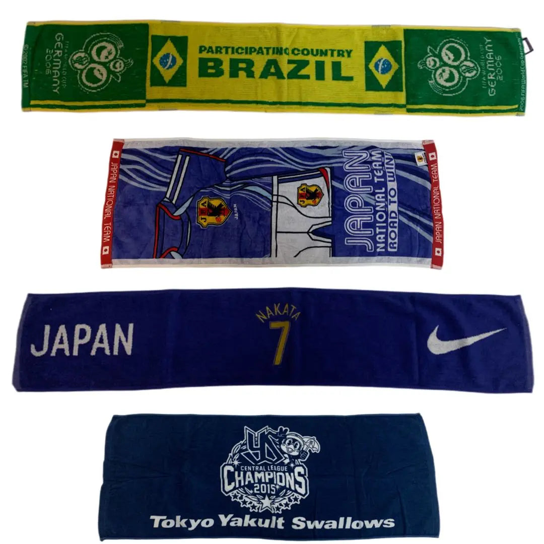 2006 Brazilian national team Japan national team Nakata Hidetoshi Yakult Swallows Towel set of 4