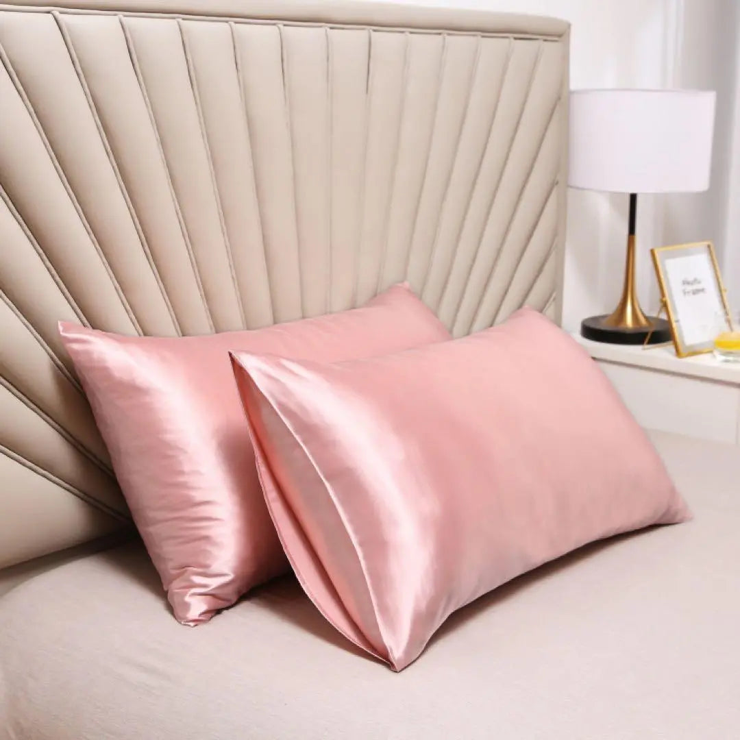 Pillowcase Silk Silver Pillow Case 2 Pieces Beautiful Hair Beautiful Skin Bag Type