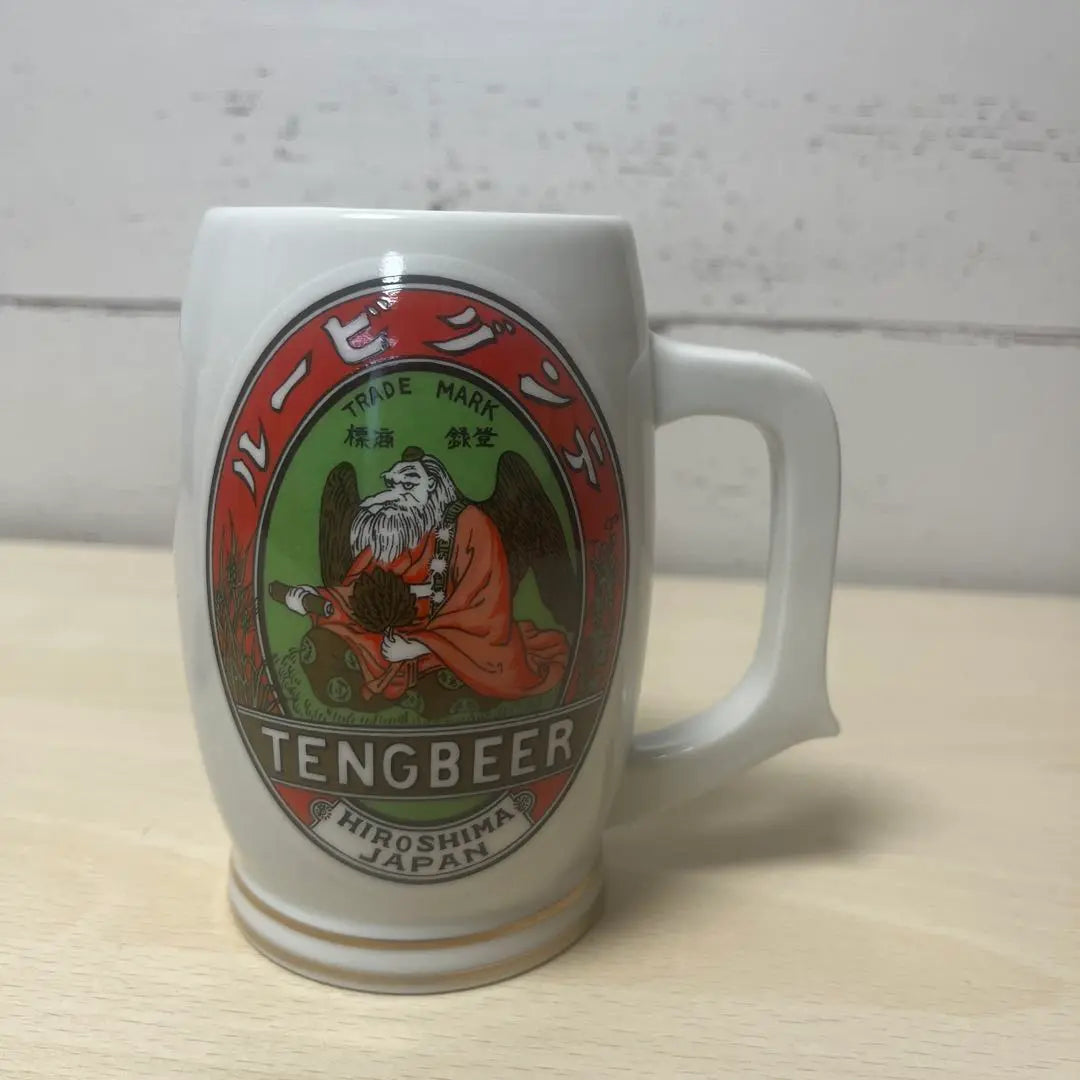 Showa retro ceramic beer mug