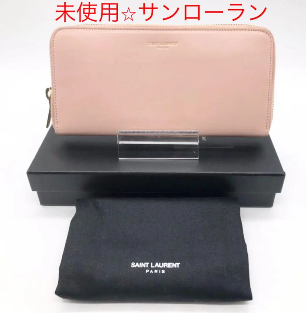 K14 unused⭐︎ Saint Laurent long wallet pink leather