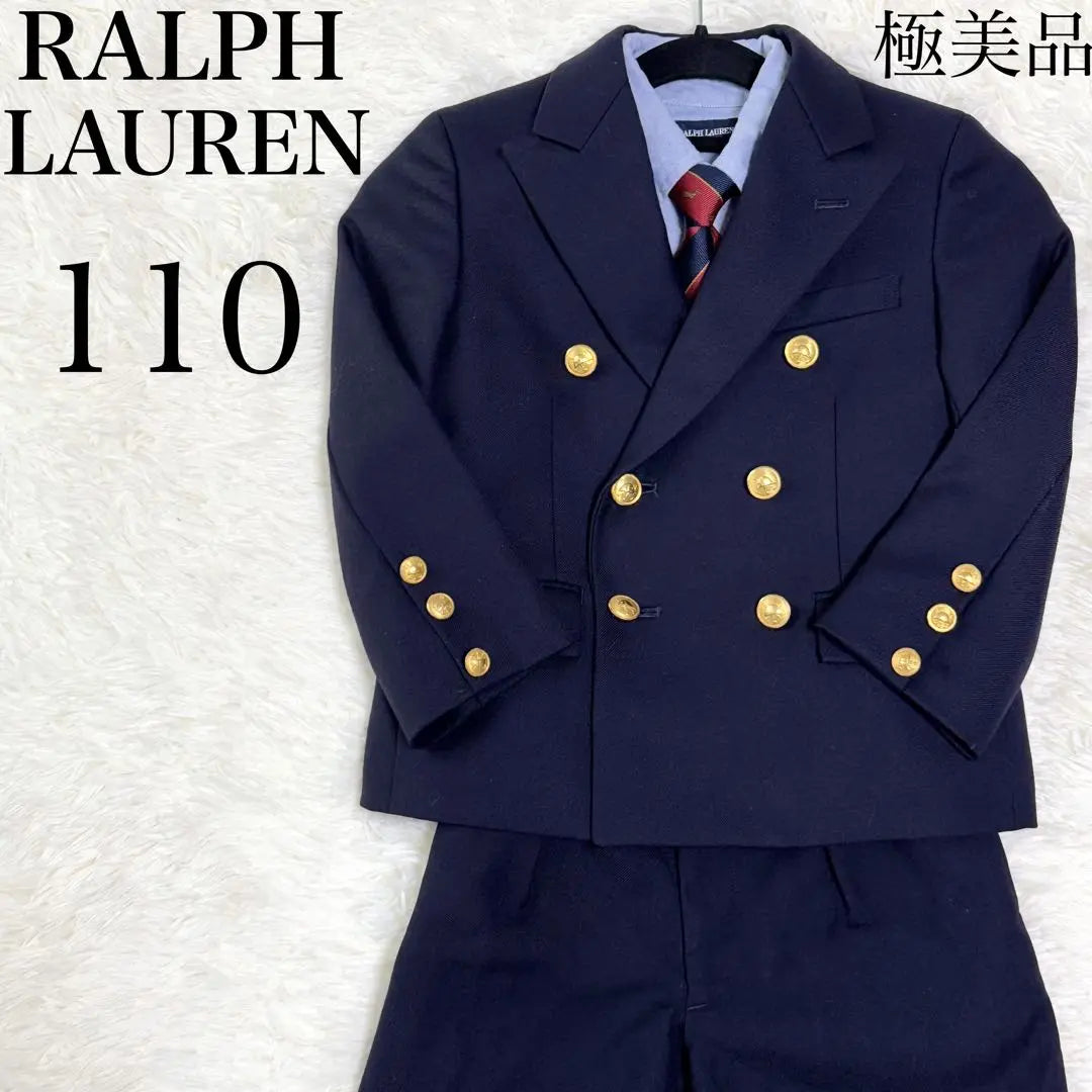 [Extremely beautiful goods] Ralph Lauren Suit Setup 5 points Boy 110 Gold button