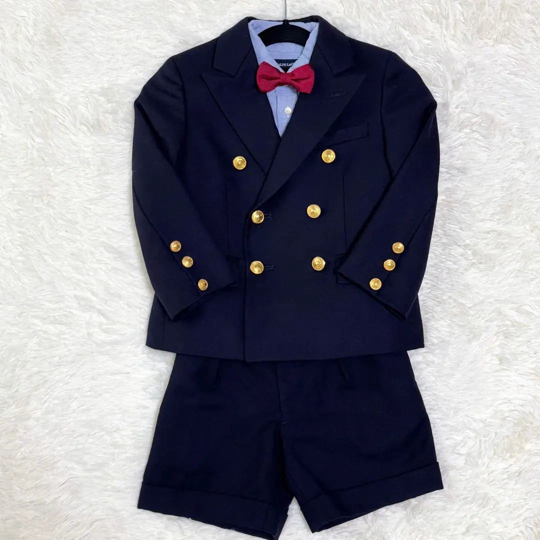 [Extremely beautiful goods] Ralph Lauren Suit Setup 5 points Boy 110 Gold button