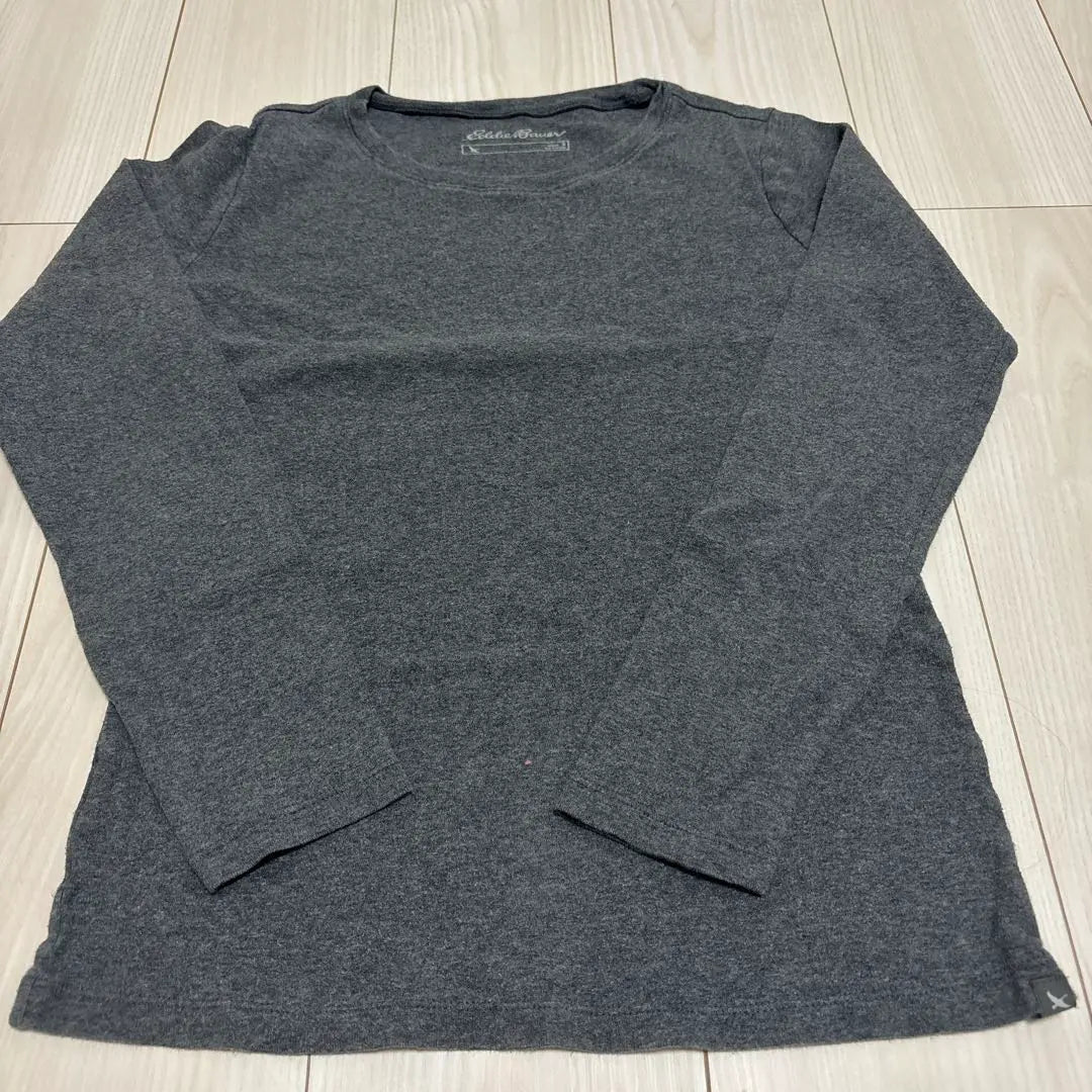 Women's Tops Cut and Sew Inner T-shirt Simple Gray Brushed Lined