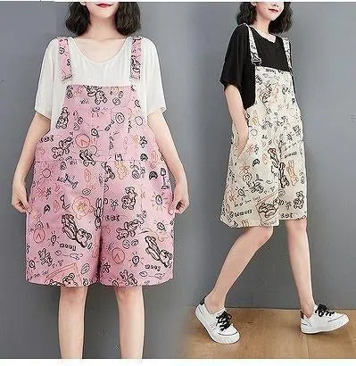 Large size women's spring and summer overalls pants | 大きいサイズ　レディース　春夏　サロペットパンツ