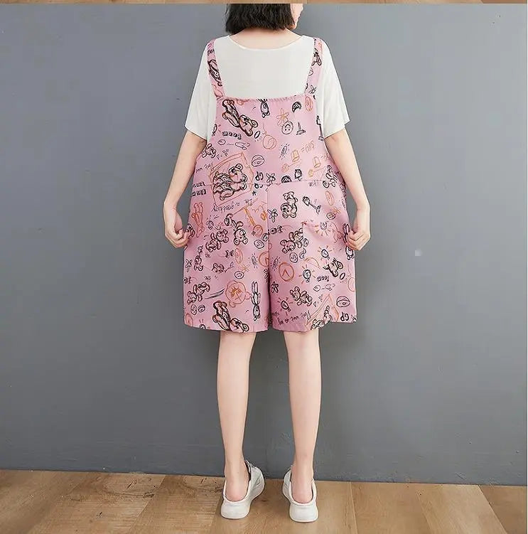 Large size women's spring and summer overalls pants | 大きいサイズ　レディース　春夏　サロペットパンツ