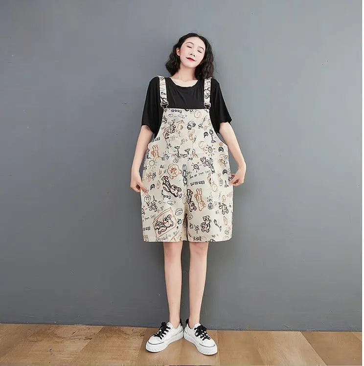 Large size women's spring and summer overalls pants | 大きいサイズ　レディース　春夏　サロペットパンツ