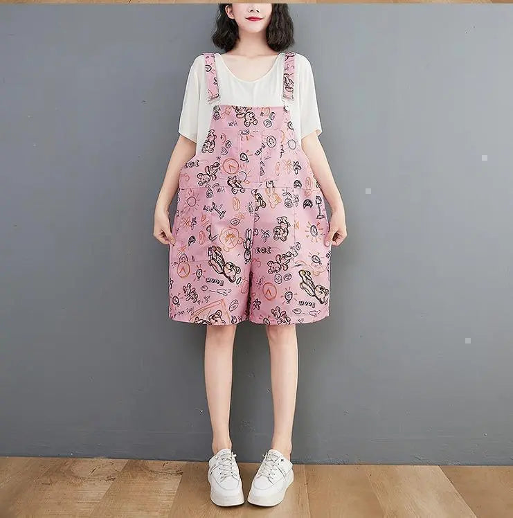 Large size women's spring and summer overalls pants | 大きいサイズ　レディース　春夏　サロペットパンツ