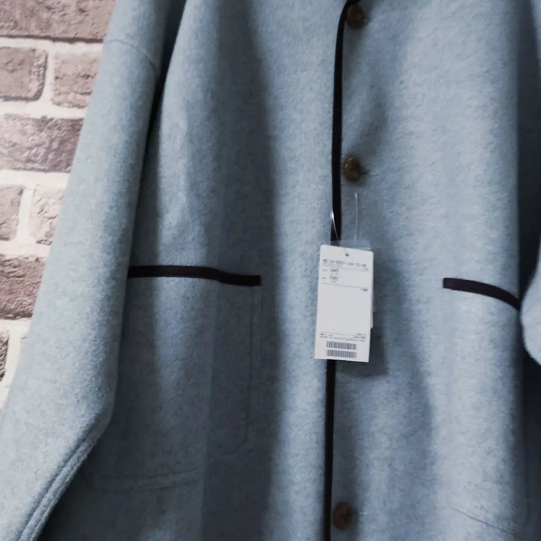 Furthermore, price reduction (sale) Unused item with tag BEAMS ♪ Blue gray warm outerwear