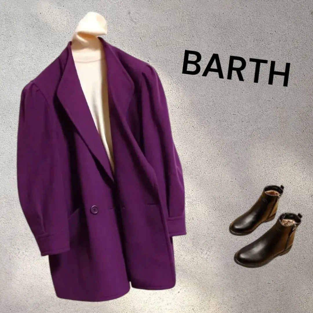 Purple Double Breast cashmere jacket Showa Retro Ladies A2296 | パープル ダブルブレスト カシミヤ　ジャケット　昭和レトロ　婦人　a2296