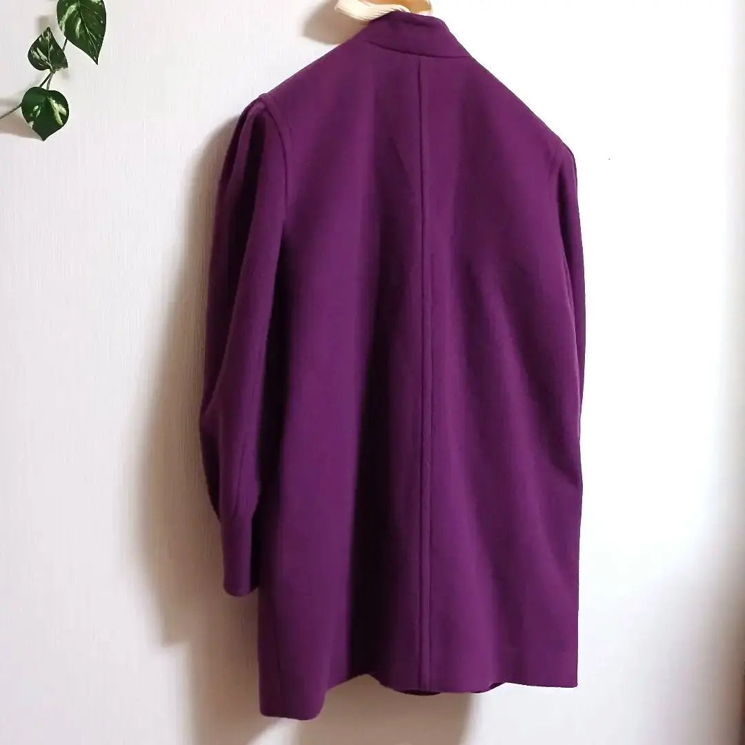 Purple Double Breast cashmere jacket Showa Retro Ladies A2296 | パープル ダブルブレスト カシミヤ　ジャケット　昭和レトロ　婦人　a2296