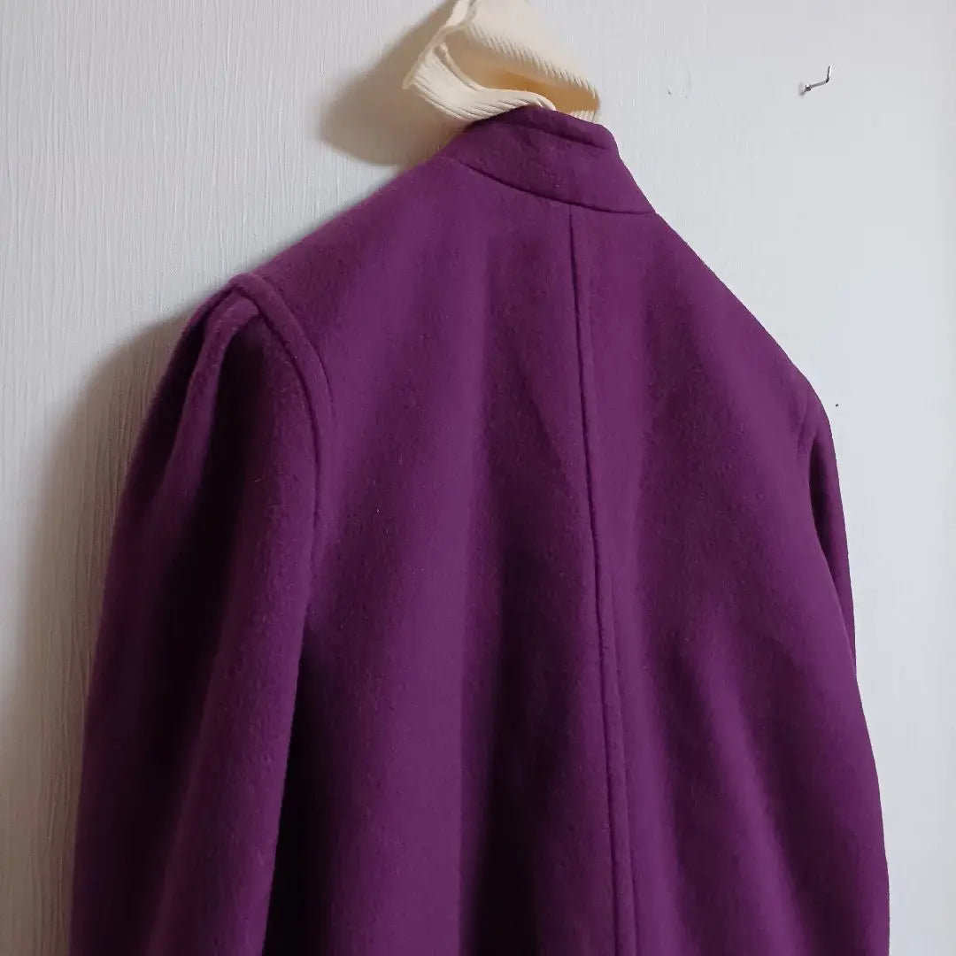 Purple Double Breast cashmere jacket Showa Retro Ladies A2296 | パープル ダブルブレスト カシミヤ　ジャケット　昭和レトロ　婦人　a2296