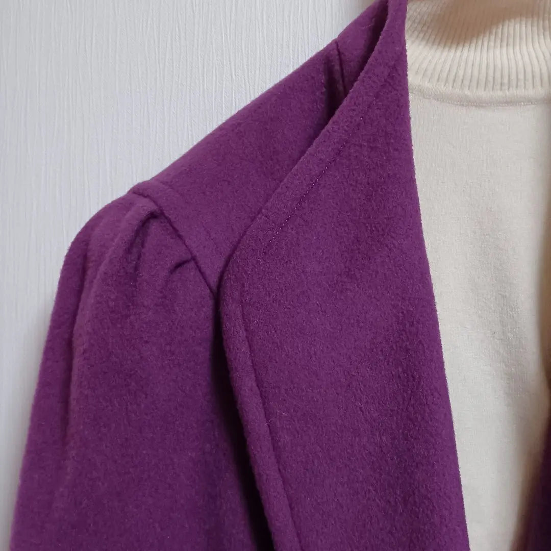 Purple Double Breast cashmere jacket Showa Retro Ladies A2296 | パープル ダブルブレスト カシミヤ　ジャケット　昭和レトロ　婦人　a2296