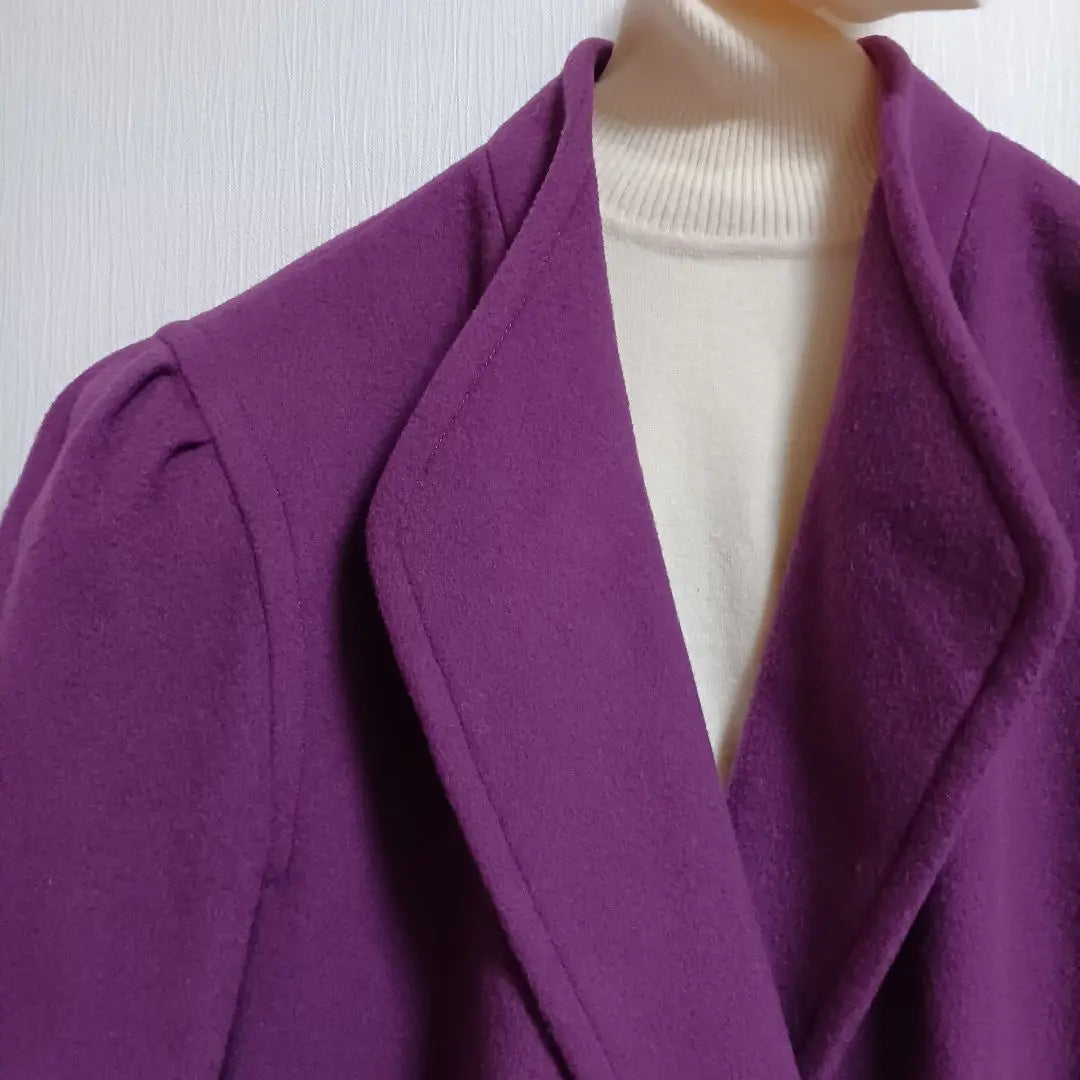 Purple Double Breast cashmere jacket Showa Retro Ladies A2296 | パープル ダブルブレスト カシミヤ　ジャケット　昭和レトロ　婦人　a2296