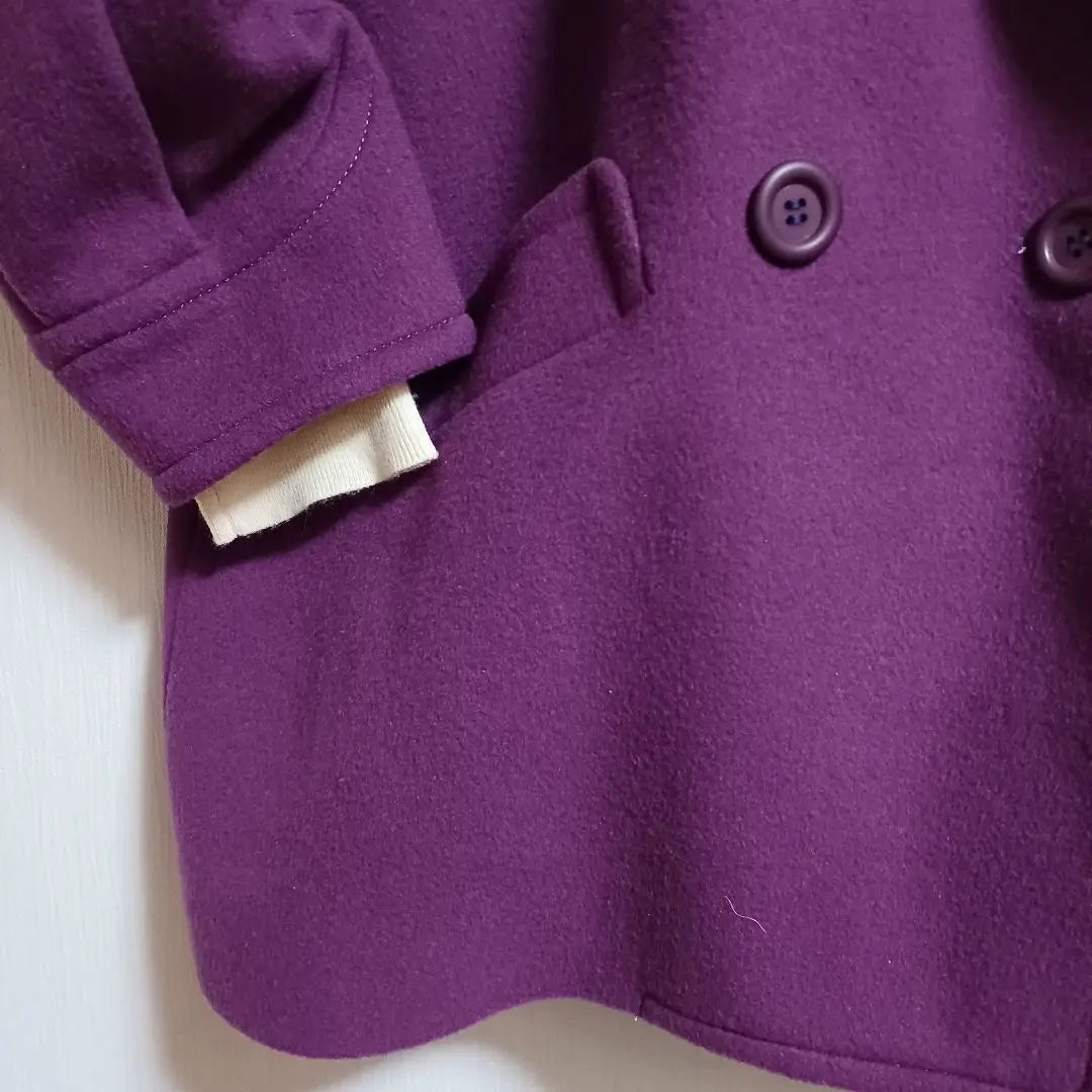 Purple Double Breast cashmere jacket Showa Retro Ladies A2296 | パープル ダブルブレスト カシミヤ　ジャケット　昭和レトロ　婦人　a2296