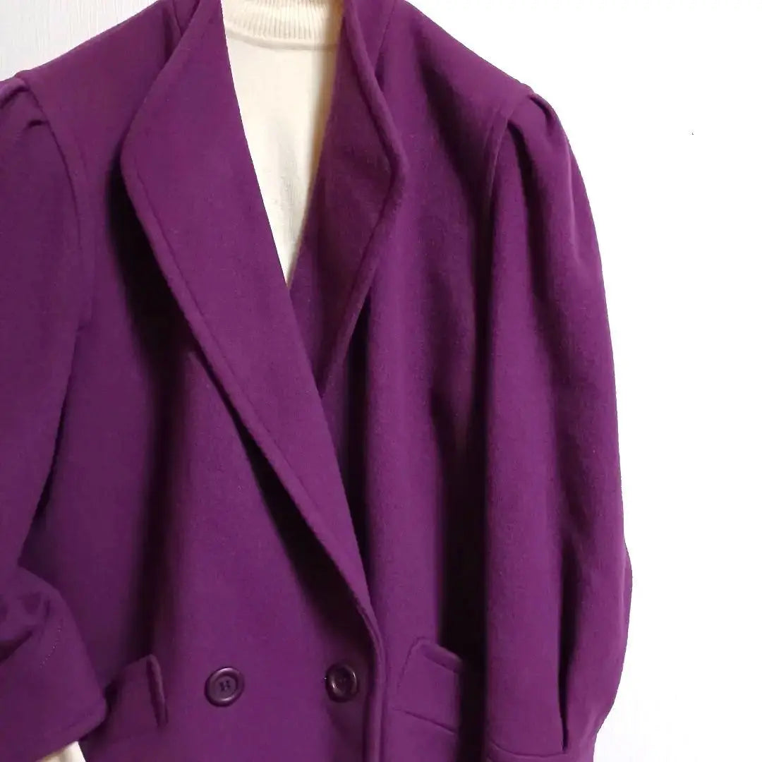 Purple Double Breast cashmere jacket Showa Retro Ladies A2296 | パープル ダブルブレスト カシミヤ　ジャケット　昭和レトロ　婦人　a2296