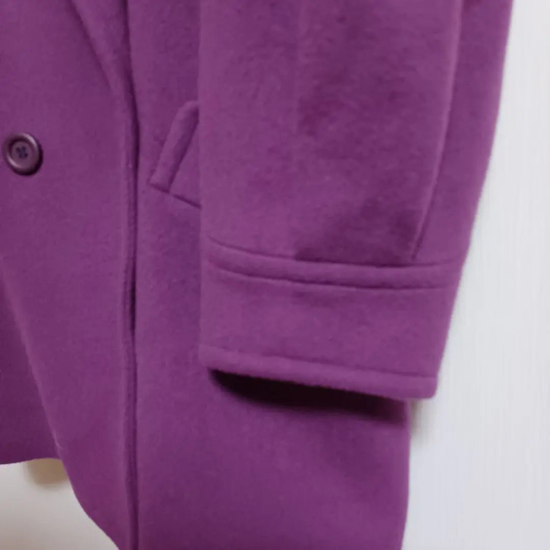 Purple Double Breast cashmere jacket Showa Retro Ladies A2296 | パープル ダブルブレスト カシミヤ　ジャケット　昭和レトロ　婦人　a2296