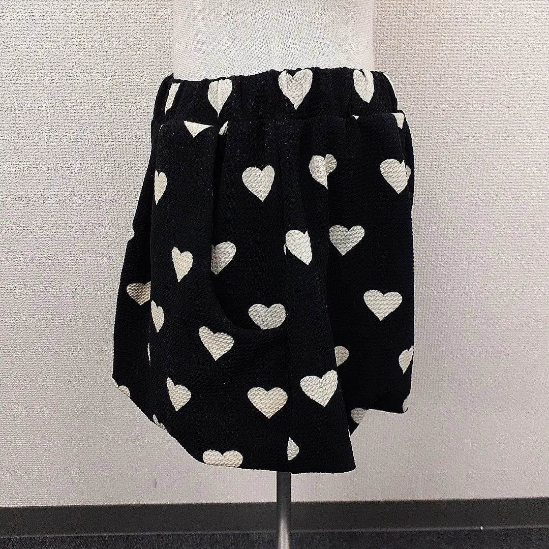 [414] Setup heart pattern sweatshirt, shorts size 150