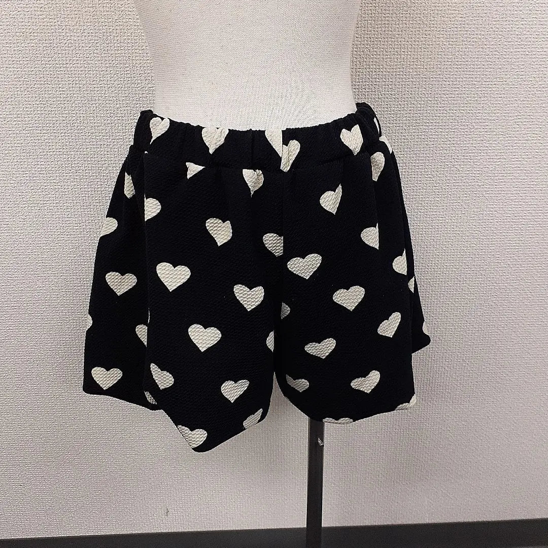 [414] Setup heart pattern sweatshirt, shorts size 150