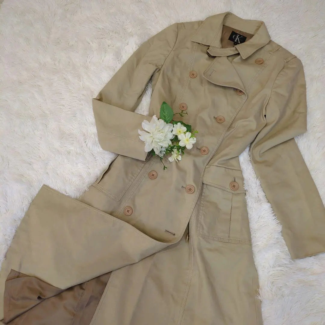 [Good condition] Calvin Klein trench coat long beige