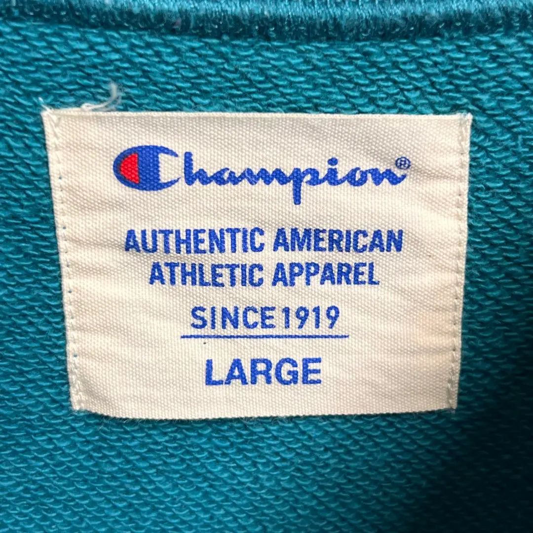 Good color champion sweatshirt, one point, embroidery, rib line, size L