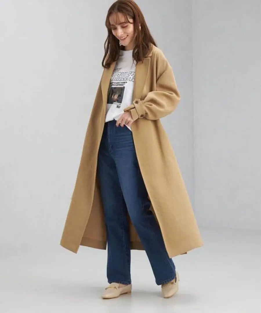 green label relaxing over-colored terontick coat trench