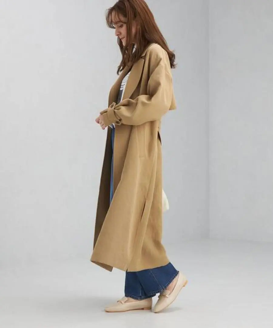 green label relaxing over-colored terontick coat trench