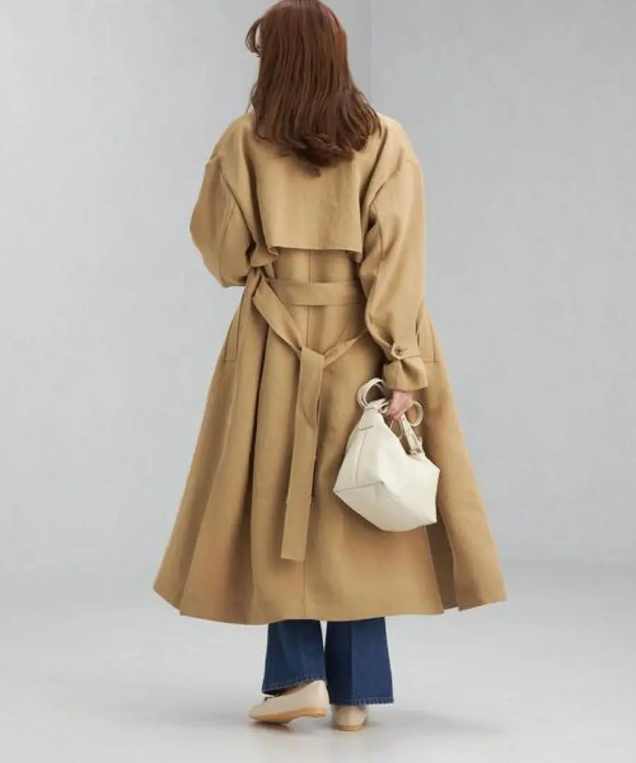 green label relaxing over-colored terontick coat trench