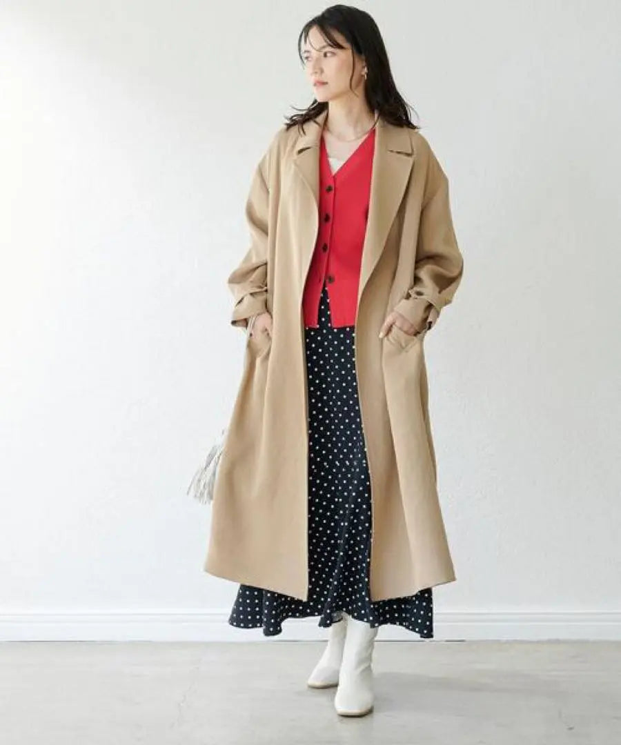 green label relaxing over-colored terontick coat trench