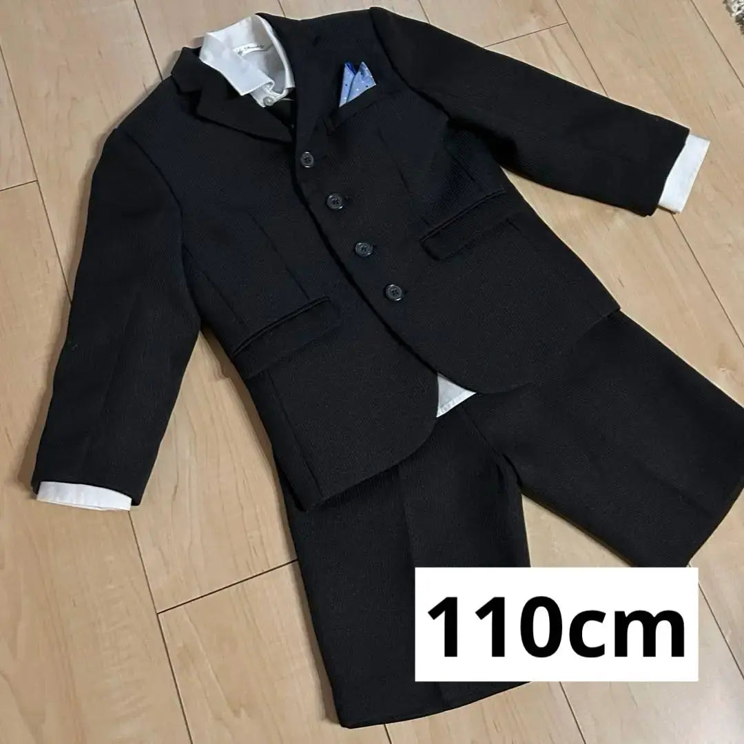 petit-f formal black suit 110cm set boy graduation clothes