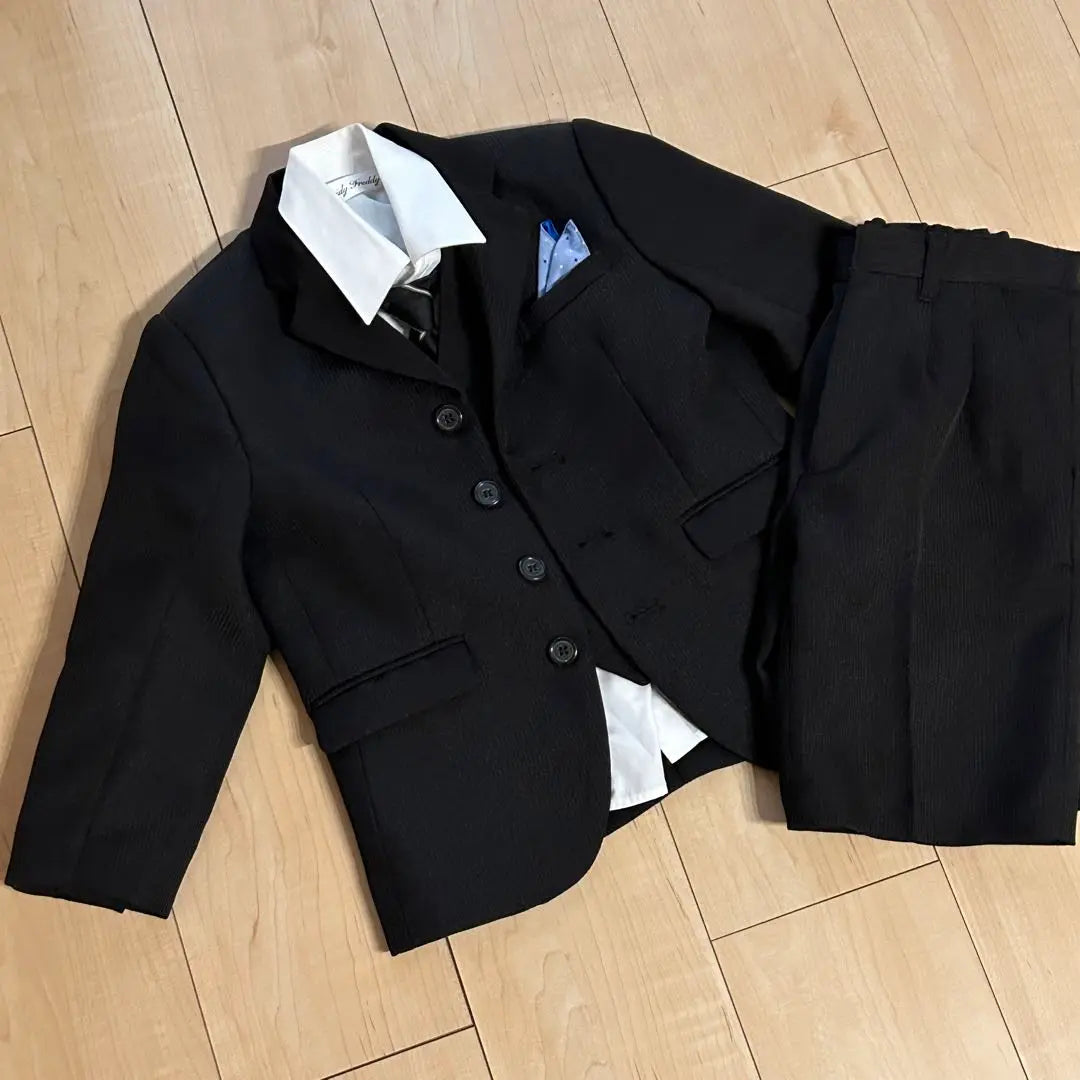 petit-f formal black suit 110cm set boy graduation clothes