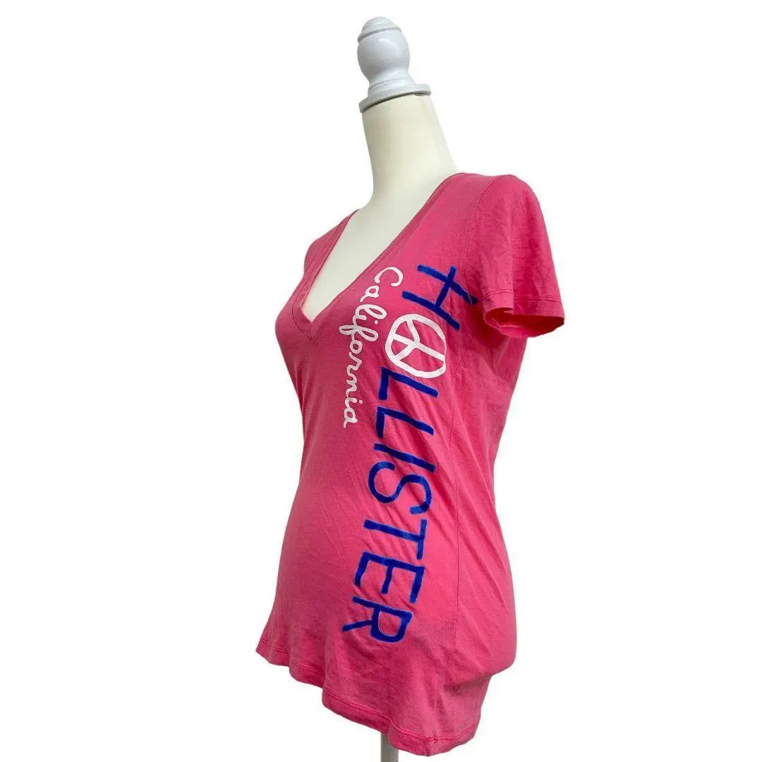 HOLLISTER Hollister Tops Camiseta Larga Rosa Cuello V