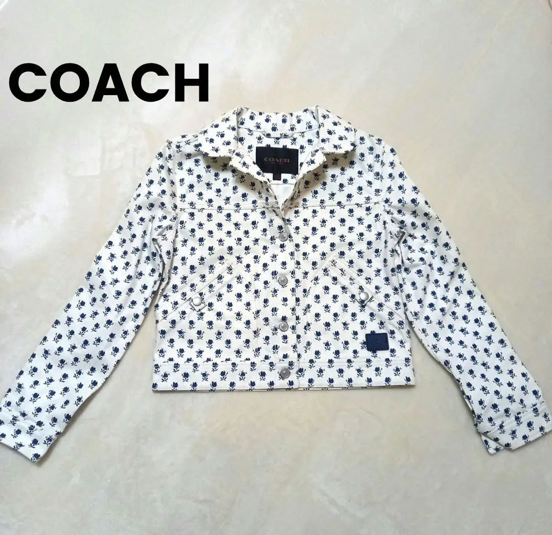 ¡En buen estado! Chaqueta vaquera Coach G-Jean Floral S Primavera Largo corto