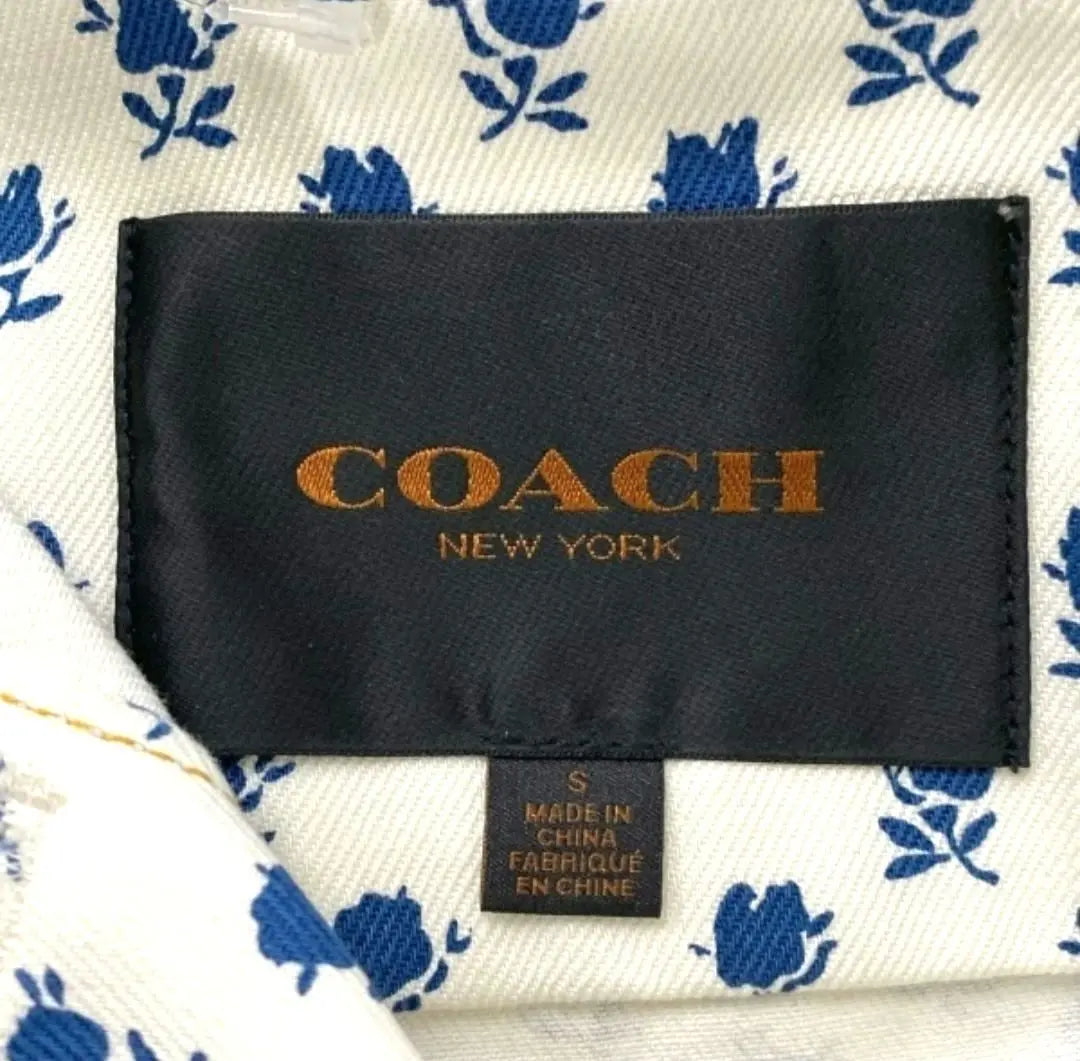 ¡En buen estado! Chaqueta vaquera Coach G-Jean Floral S Primavera Largo corto