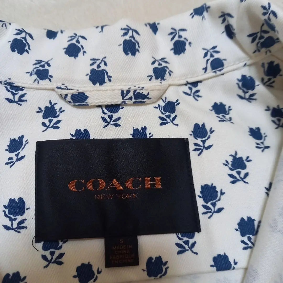 ¡En buen estado! Chaqueta vaquera Coach G-Jean Floral S Primavera Largo corto