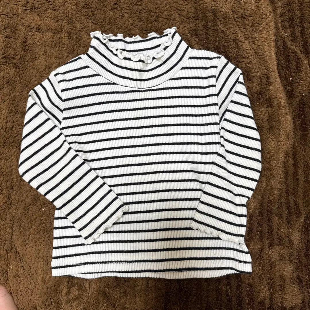 Striped T-shirt with ruffles, size 80