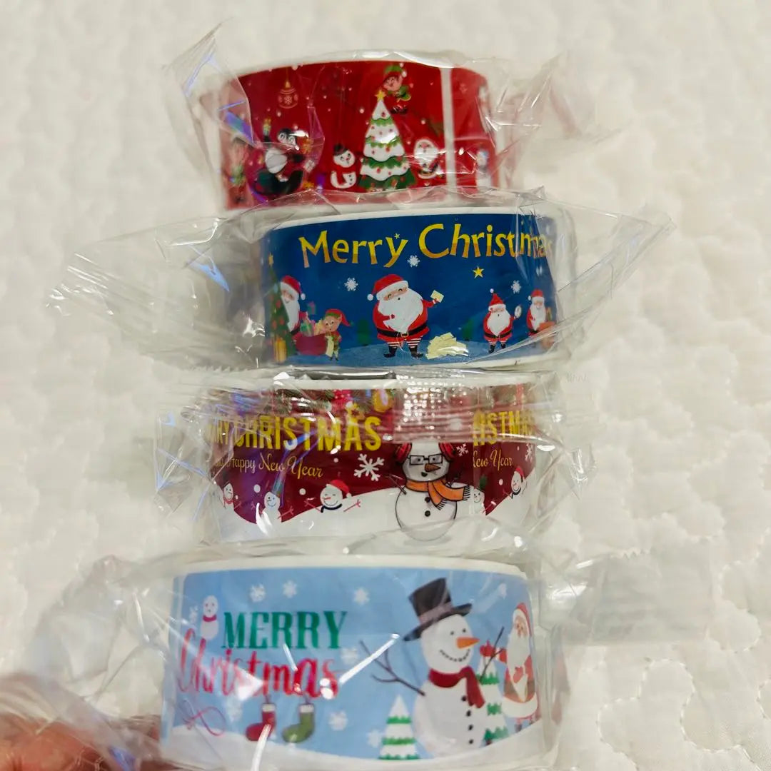 Set of 4 Christmas masking tape