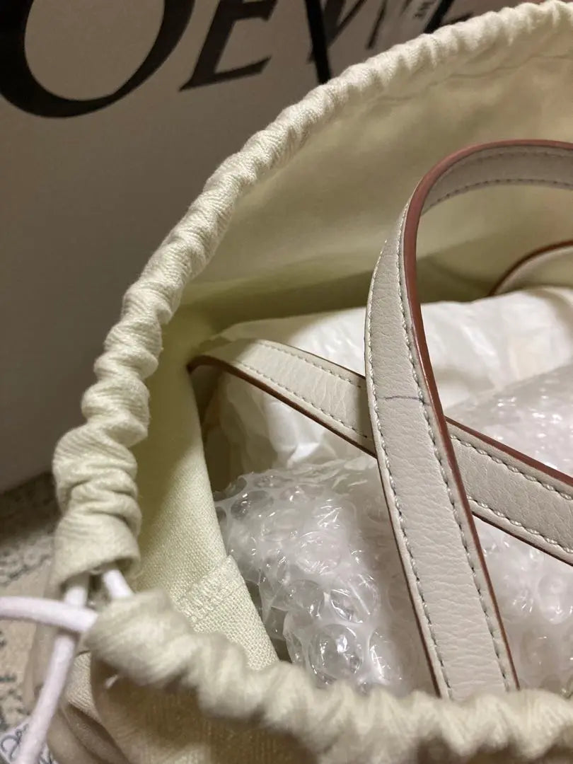 Bolso Cesta Cuadrada Loewe Pequeño Rafia y Piel de Becerro