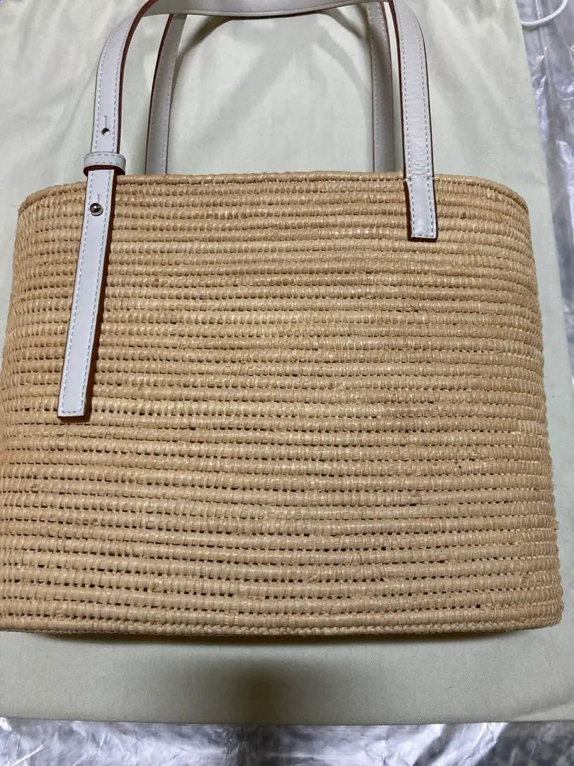 Loewe Square Basket Bag Small Raffia & Calfskin